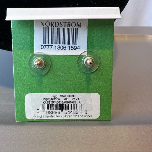 New Kate Spade - Small MultiGlitter Square Stud Earring - Picture 2 of 11